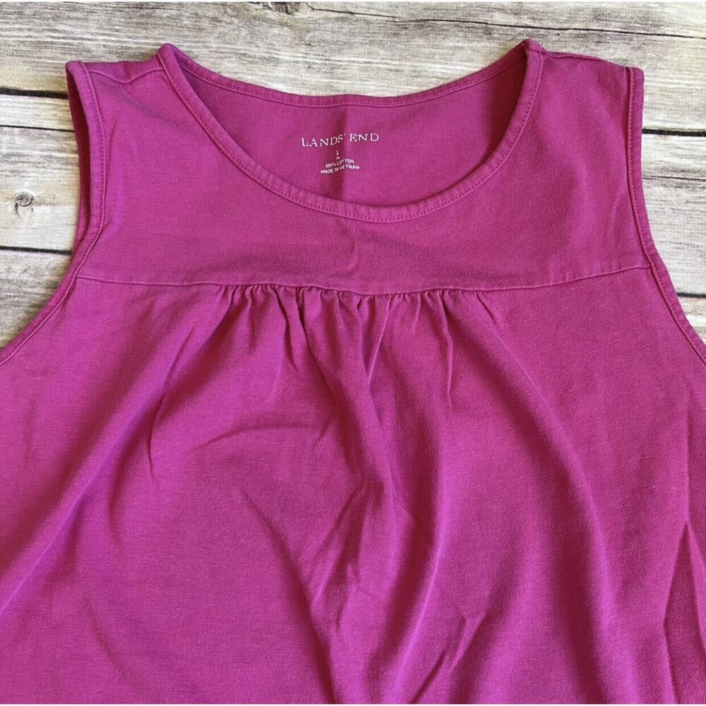 Lands End Pink Tank Top L (14) - Picture 4 of 6